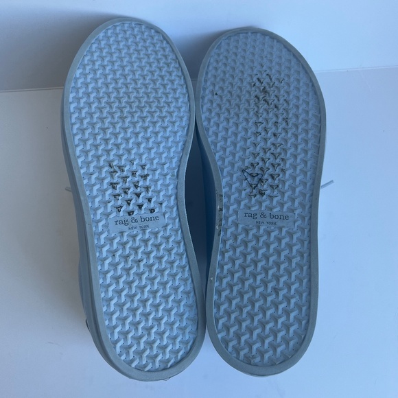 Rag and Bone‎ Blue Perforated Low-top Lace Up Round Toe Sneakers Chambray Blue - Picture 4 of 10